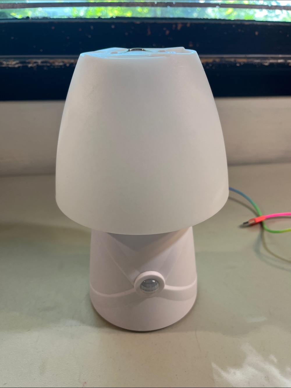 White LED Mushroom-Style Motion Sensor Lantern